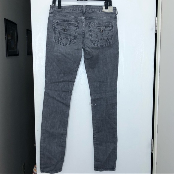 👖3/$25👖Grey distressed skinny jeans - Picture 3 of 3